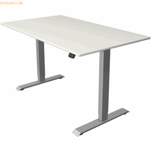 Kerkmann Zit/sta bureau Move1 zilver, memory functie, B140 x D80 x H74-123 cm.