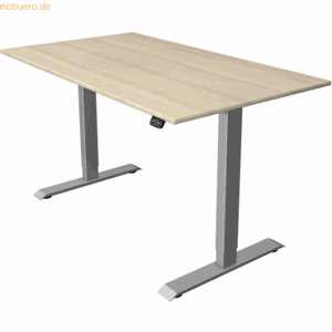 Kerkmann Zit/sta bureau Move1 zilver, memory functie, B140 x D80 x H74-123 cm.