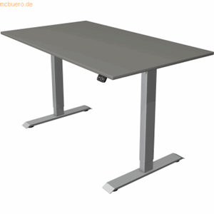 Kerkmann Zit/sta bureau Move1 zilver, memory functie, B140 x D80 x H74-123 cm.