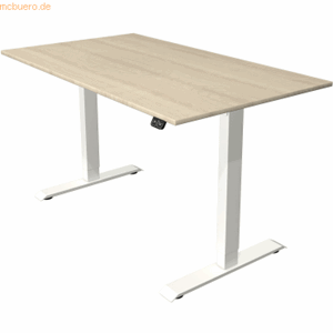 Kerkmann Zit/sta bureau Move1 wit, memory functie, B140 x D80 x H74-123 cm