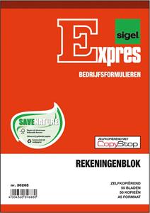 Expres Rekeningblok Sigel  Zelfkopierend A5 2X50 Blad