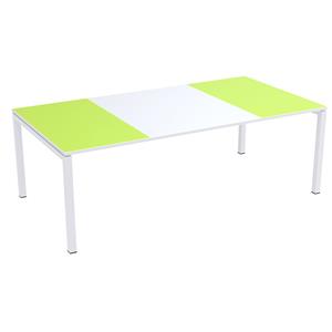 Paperflow easyDesk conferentietafel, h x b x d = 750 x 2200 x 1140 mm, wit/groen