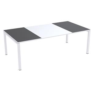 Paperflow easyDesk conferentietafel, h x b x d = 750 x 2200 x 1140 mm, wit/antraciet