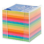 folia Zettelbox, Kunststoff, glasklar, Füllung: farbig