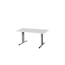 Schäfer Shop Select Schäfer Shop  Select Planova vergadertafel, rechthoekig, 1400 x 800 mm, lichtgrijs, accentlijsten bordeaux-violet