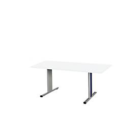 Schäfer Shop Select Schäfer Shop  Select Vergadertafel Planova, rechthoek, 1600 x 800 mm, wit, accentlijst gentiaanblauw