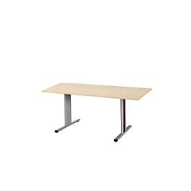 Schäfer Shop Select Schäfer Shop  Select Vergadertafel Planova, rechthoek, 1600 x 800 mm, esdoornpatroon, accentlijst bordeauxpaars