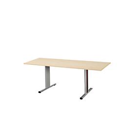 Schäfer Shop Select Schäfer Shop  Select Planova vergadertafel, rechthoekig, 1800 x 800 mm, ahorndecor, accentlijsten bordeaux-violet