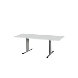 Schäfer Shop Select Schäfer Shop  Select Planova vergadertafel, rechthoekig, 1800 x 800 mm, lichtgrijs, accentlijsten blank alu