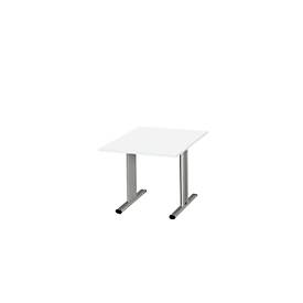 Schäfer Shop Select Schäfer Shop  Select Vergadertafel Planova, Aanbouwtafel, 1000 x 1000 mm, wit, accentlijst blank aluminium