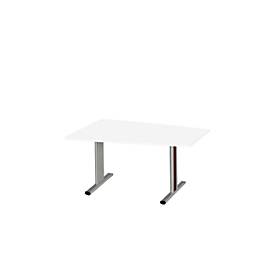 Schäfer Shop Select Schäfer Shop  Select Vergadertafel Planova, tonvormig, 1400 x 800/1000 mm, wit, accentlijst bordeauxpaars