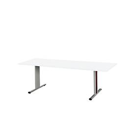 Schäfer Shop Select Schäfer Shop  Select Planova vergadertafel, rechthoekig, 2000 x 800 mm, wit, accentlijsten bordeaux-violet