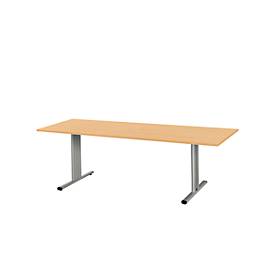 Schäfer Shop Select Schäfer Shop  Select Planova vergadertafel, rechthoekig, 2000 x 800 mm, beukendecor, accentlijsten blank alu