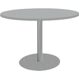Schäfer Shop Select Schäfer Shop  Select Tafel met schotelvoet, Ø 1200 x H 617-817 mm, lichtgrijs