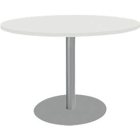 Schäfer Shop Select Schäfer Shop  Select Tafel met schotelvoet, Ø 1200 x H 617-817 mm, wit