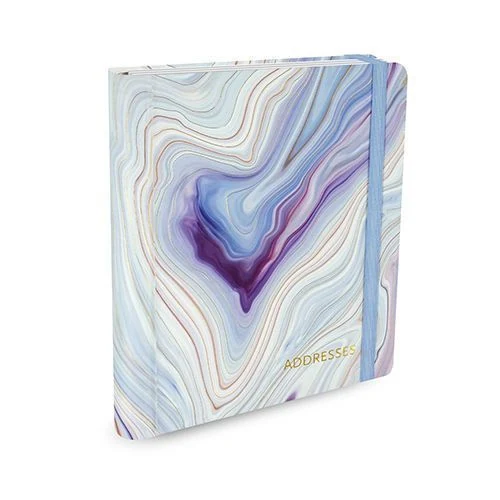 Peter Pauper Adresboek Blue Agate - A5 (large)