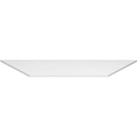 Tafelblad, trapezium 1600/800 x 690 mm, lichtgrijs