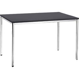 Vergadertafel, 1200 x 800 mm, zwart