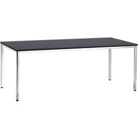 Vergadertafel, 2000 x 800 mm, zwart
