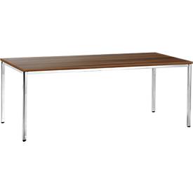 Vergadertafel, 2000 x 800 mm, notenhoutpatroon