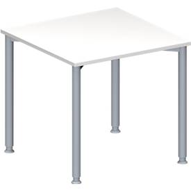 Schäfer Shop Genius Schäfer Shop  Genius Vergadertafel MODENA FLEX, in hoogte verstelbaar, vierkante vorm, 4-poot ronde buis, B 800 x D 800 mm, wit