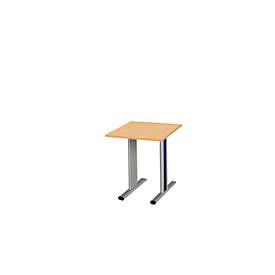 Schäfer Shop Select Schäfer Shop  Select Planova vergadertafel, vierkant, 800 x 800 mm, beukendecor, accentlijsten gentiaanblauw