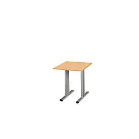 Schäfer Shop Select Schäfer Shop  Select Planova vergadertafel, vierkant, 800 x 800 mm, beukendecor, accentlijsten blank alu
