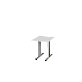 Schäfer Shop Select Schäfer Shop  Select Planova vergadertafel, vierkant, 800 x 800 mm, lichtgrijs, accentlijsten gentiaanblauw