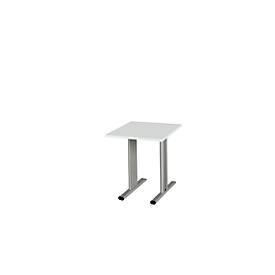 Schäfer Shop Select Schäfer Shop  Select Planova vergadertafel, vierkant, 800 x 800 mm, lichtgrijs, accentlijsten blank alu