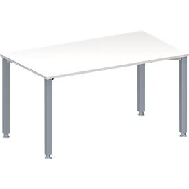 Schäfer Shop Genius Schäfer Shop  Genius Vergadertafel MODENA FLEX, in hoogte verstelbaar, rechthoekige vorm, 4-poot vierkante buis, B 1400 x D 800 mm, wit