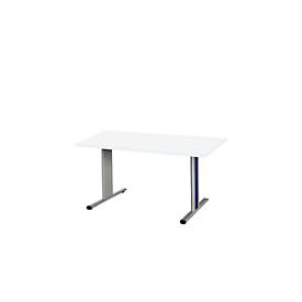 Schäfer Shop Select Schäfer Shop  Select Planova vergadertafel, rechthoekig, 1400 x 800 mm, wit, accentlijsten gentiaanblauw