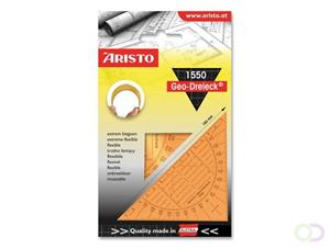 Aristo geodriehoek  14 cm flexibel oranje