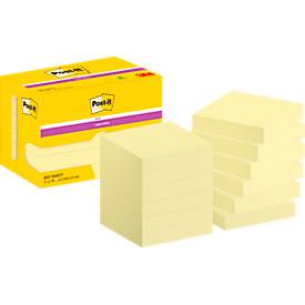 Post-It Super Sticky Notes 622-12SSCY 47,6 x 47,6 mm 90 Vellen per blok Geel Vierkant Effen Pak van 12