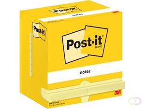 Post-It Zelfklevende memoblaadjes 635CY 76 x 127 mm 100 Vellen per blok Geel Pak van 12