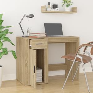 VidaXL Bureau 100x49x75 Cm Bewerkt Hout Sonoma Eikenkleurig