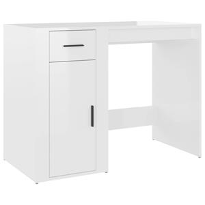 VidaXL Bureau 100x49x75 Cm Bewerkt Hout Hoogglans Wit