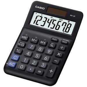 Casio MS-8F Tischrechner Schwarz Display (Stellen): 8 batteriebetrieben, solarbetrieben (B x H x T)