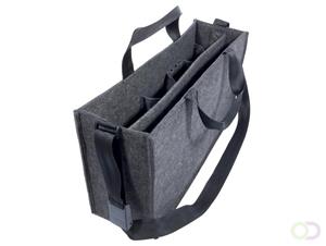 Sigel Desk Sharing Bag L dunkelgrau synthetischer Filz 500x280x150mm
