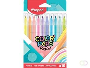 Maped viltstift Color'Peps Pastel, medium punt, etui van 10 stuks