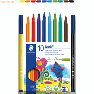 10 x Staedtler Fasermaler Noris 326 ca. 1,0mm VE=10 Farben