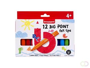 Bruynzeel Kids viltstiften Big Point, set van 12 stuks, assorti