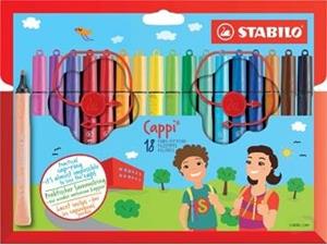 STABILO Fasermaler Cappi, 18er Karton-Etui