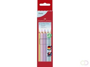 Faber Castell Kleurpotlood Faber-Castell Jumbo Grip pastel etui 5 stuks