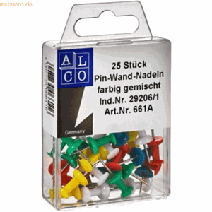 Alco AL-661A Pushpins Doosje A 25 Stuks Assorti