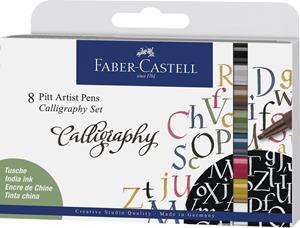 Faber Castell Tuschestift Pitt Artist Pen Calligraphy 8 Stück