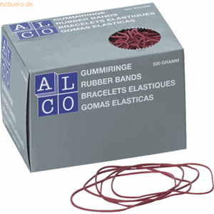 Alco AL-740 Elastieken 65mm 500 Gram In Doos Rood