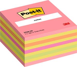 Post-It Memoblok 3m  2028 76x76mm kubus neon Kleuren