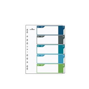 Durable Ordnerregister PP 1-5 farbige Taben beschriftbar A4+ hoch 245x