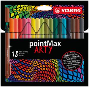 Viltstift STABILO pointmax Arty etui à 18 kleuren