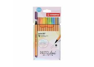 Stabilo 6 x  Fineliner point 88 Etui Pastellove VE=12 Farben